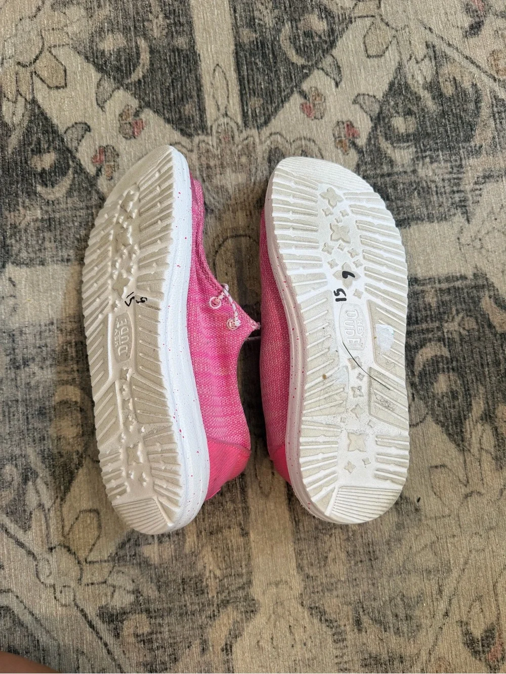Hey Dude Kids Pink Canvas Slip-On Sneakers